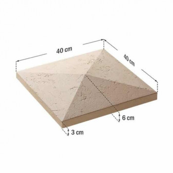 Capac stalp Gard Roma 40x40x6cm Smoke 36buc/palet